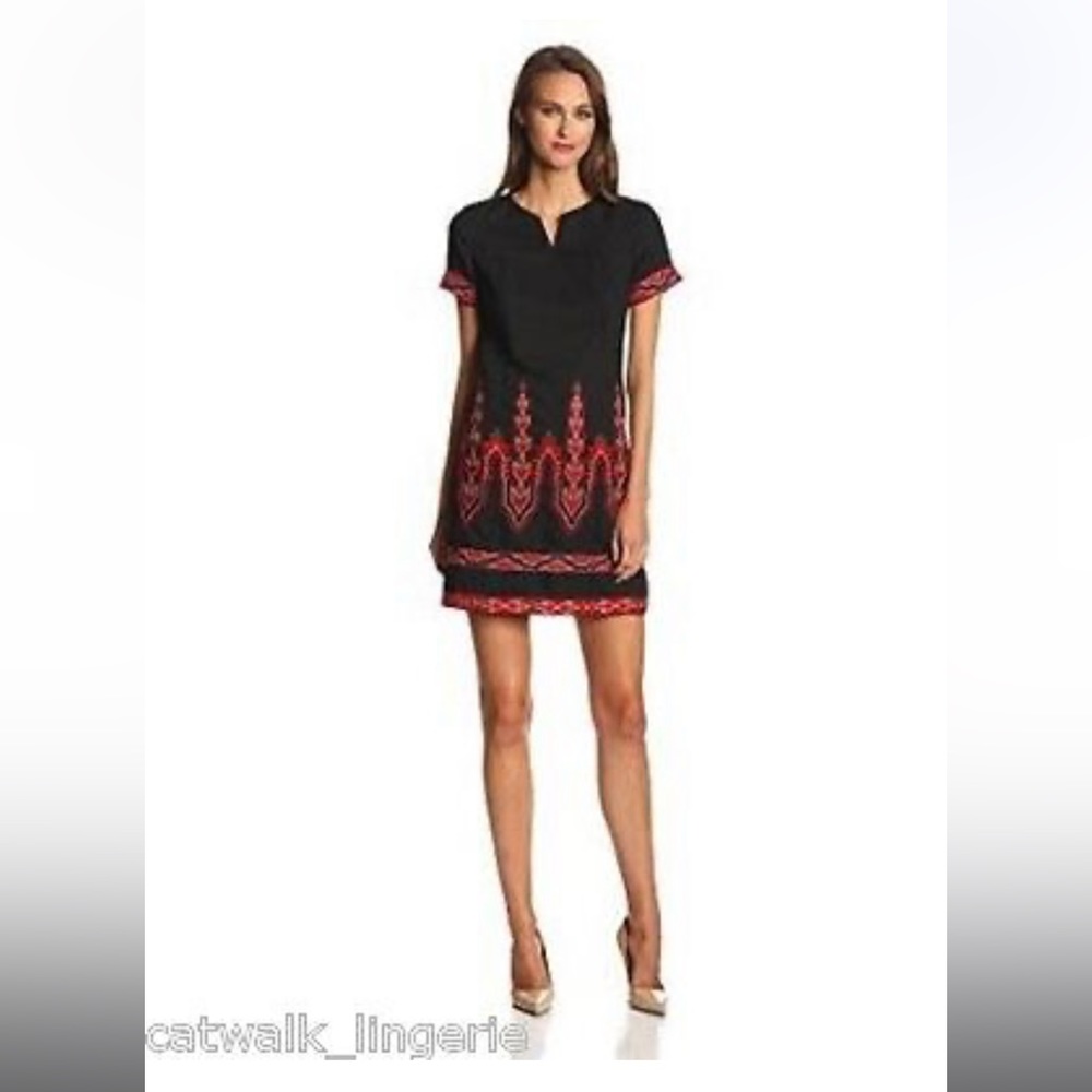Anna Sui Embroidered Shift Dress